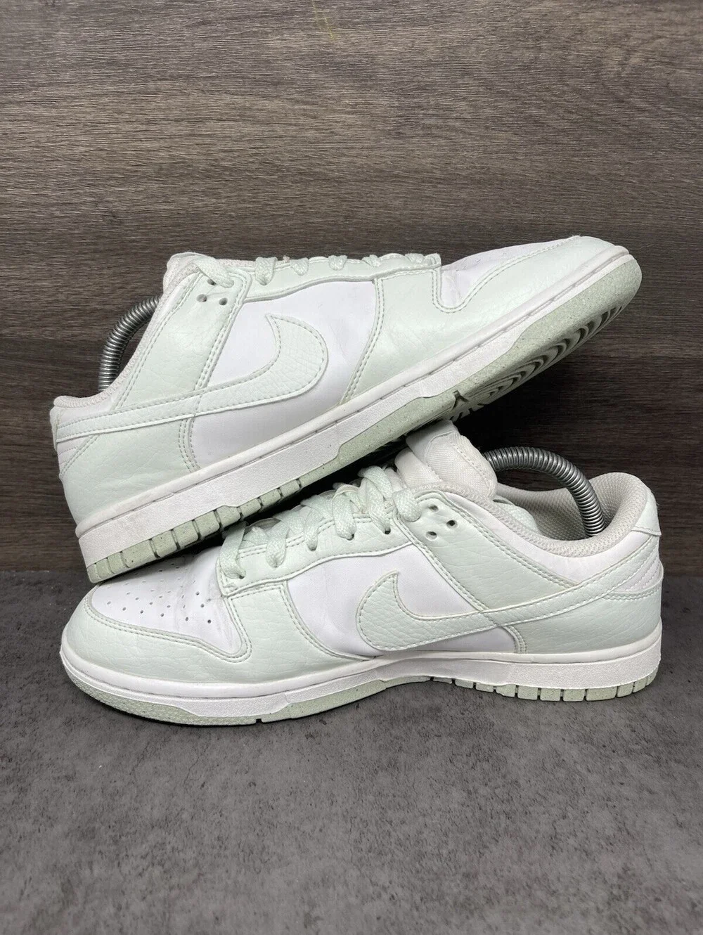 Nike Dunk Low Next Nature White Mint Green Womens Size 9.5 Casual Sneakers